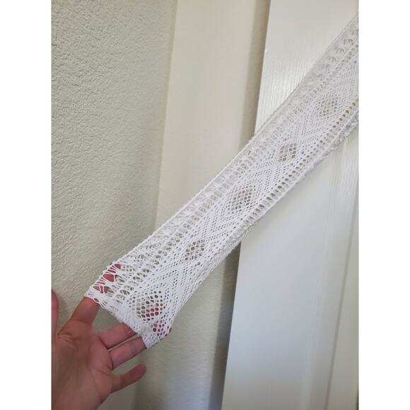 Hot Miami Styles HMS Sheer Mesh White Maxi Dress Swim Cover Up, Size Small - Picture 4 of 11